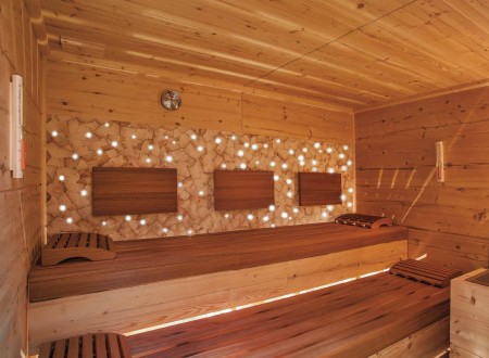 Beleuchtete Sauna